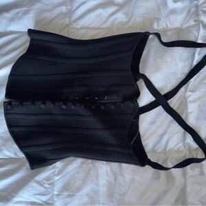 Zara Black Corset Top with Straps